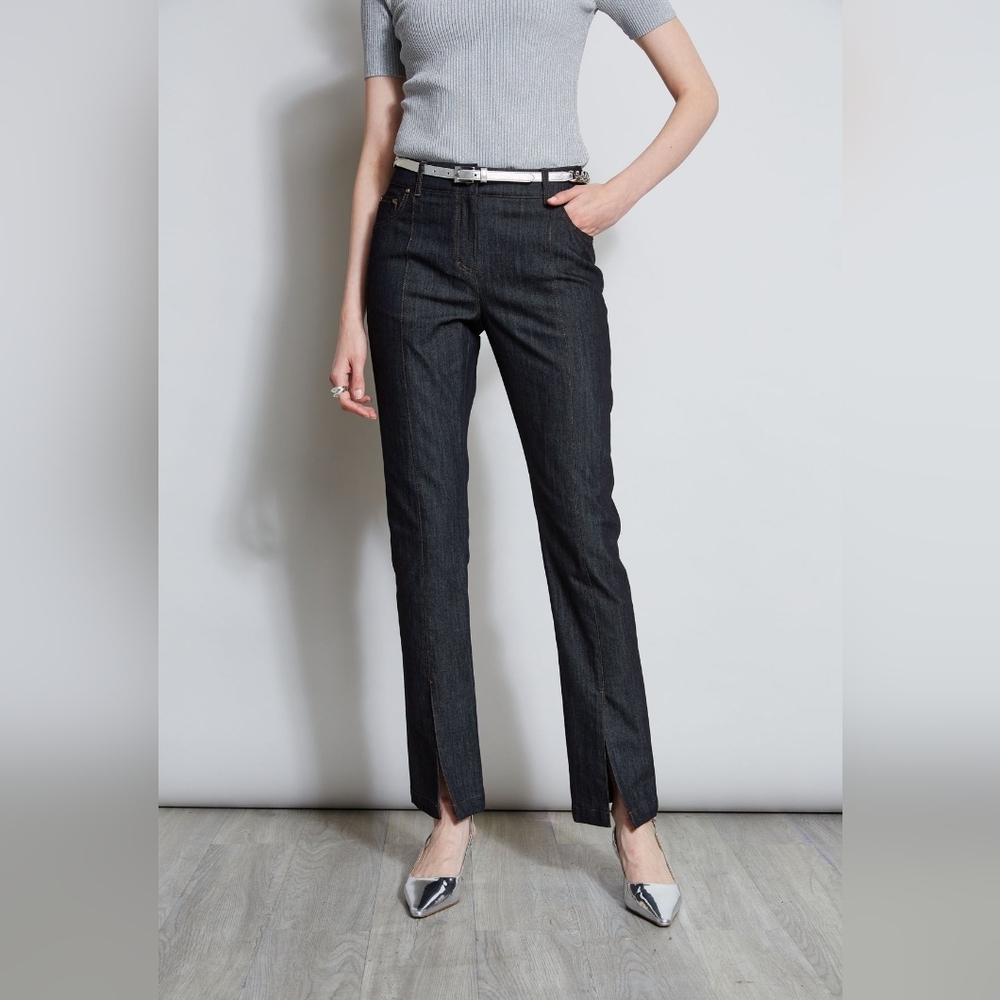 NWT ELIE TAHARI | $328 Split Hem Jeans - Picture 4 of 5